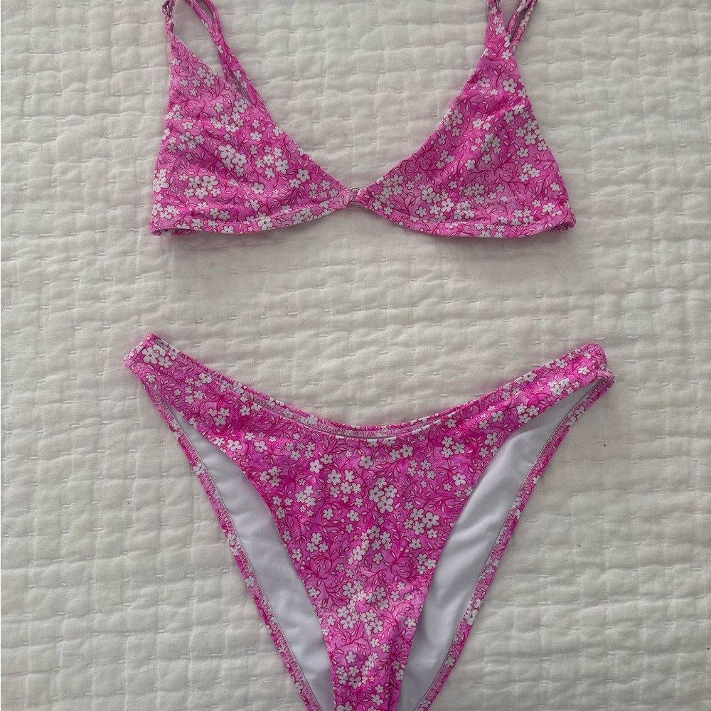 Bright swimwear Pink Floral Two-Piece Bikini